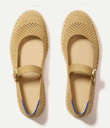 Rothy's | The Espadrille Mary Jane Top Ankle Strap Metallic Golden Sun | 10.5