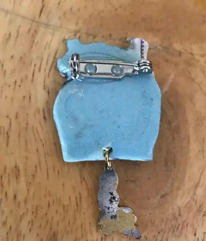 Bunny Rabbits Pin Brooch Handmade Vintage Easter