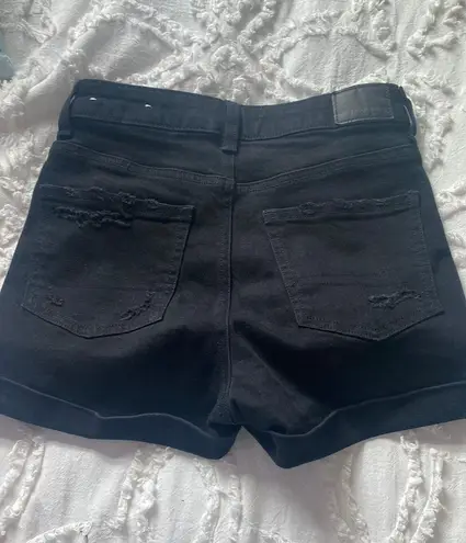 American Eagle Black High Waisted Jean Shorts