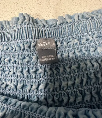 Aerie Rock 'n' Ruffle Tiered Ruffle Blue Mini Skirt