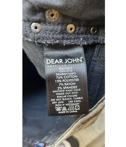 Dear John kaylee grunge punk rock black studded high rise Stretchy mini skirt 29