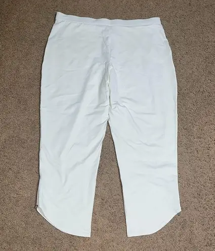 Sympli Zest Capri Signature Stretch Jersey Ankle Zip Pant White 16