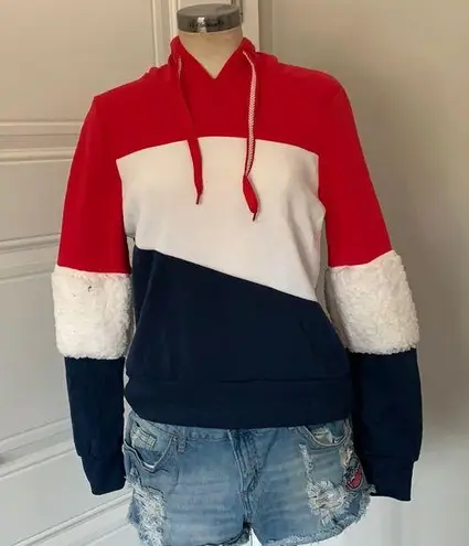 New Red, White & Blue Hoodie ā Size L (Runs Small), Brand New Red Size L