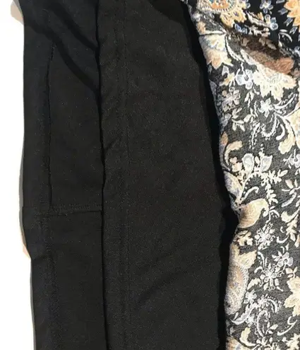 Hem & Thread Black Paisley Boho Long Sleeve Dress Size L