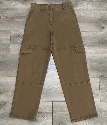 Wilfred Free Aritzia Meave Cargo Mid Rise Straight Ankle Pants Brown Size 0