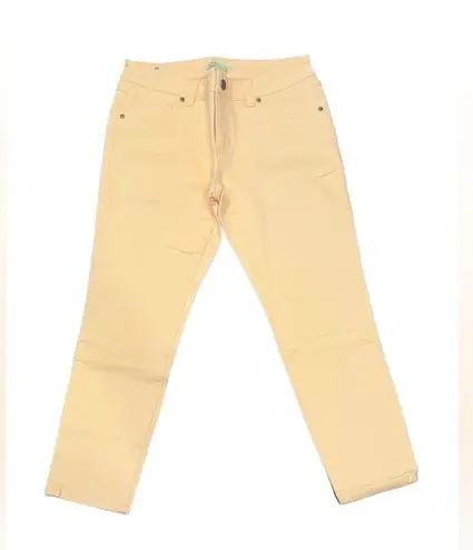 CAbi  Creamsicle Peach Skinny Crop Jeans Size 6