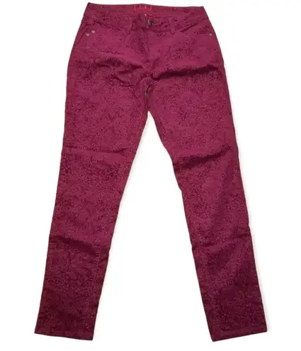 Elle Paisley Print Red Corduroy  Jeans Women’s Size 10R