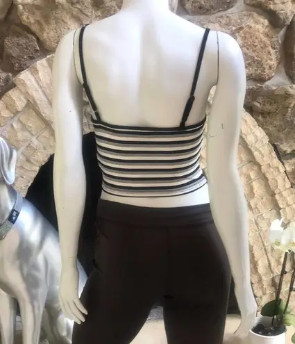 SheIn  Black Gray Cropped Tank Top Women's Size Medium