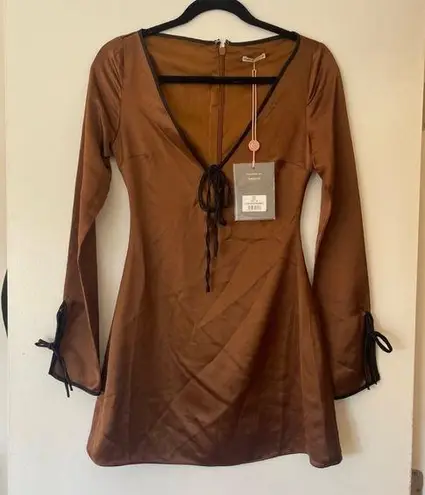 House Of CB NWT  Sakina Dress in Coffee