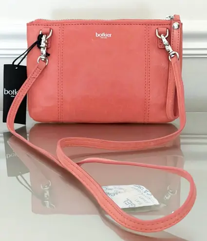 Botkier NWT Leather Logan Crossbody Bag/Wristlet Clutch - Grapefruit - Image 8