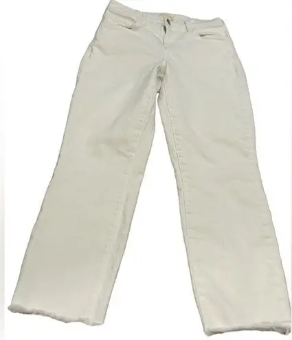 L'Agence L’AGENCE High Rise cropped Slim White Denim Size 24