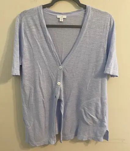 Womens J. Jill Baby Blue Linen Blend 3