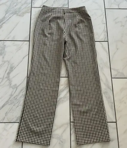 SheIn  Brown Wide Leg Plaid Pants Size Women's Medium