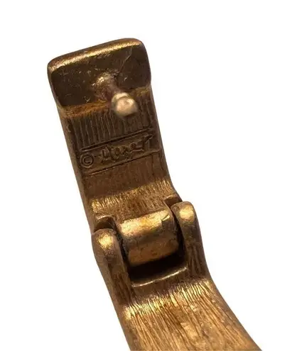 Vintage Stamped 14k Gold Wide Square Huggie Earrings