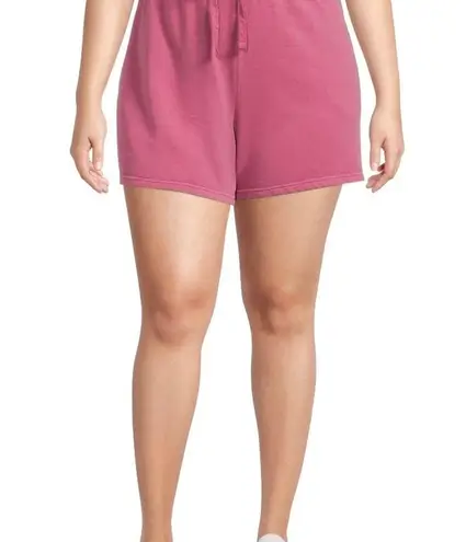 Terra & Sky Leisure Terry Shorts Size 0X 14W Pockets Dusky Rose Womens New