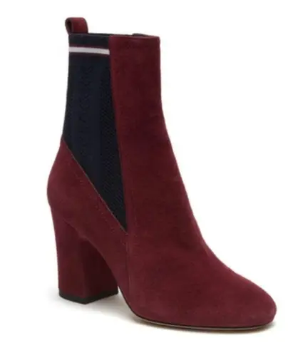 Etienne Aigner Pull-On Boots in Burgundy Suede, Size 11 NEW w/Dust Bag $328