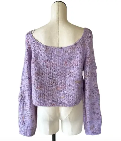 Free People NWT  Sunset Cloud Pullover Sweater In Violet Glow Combo