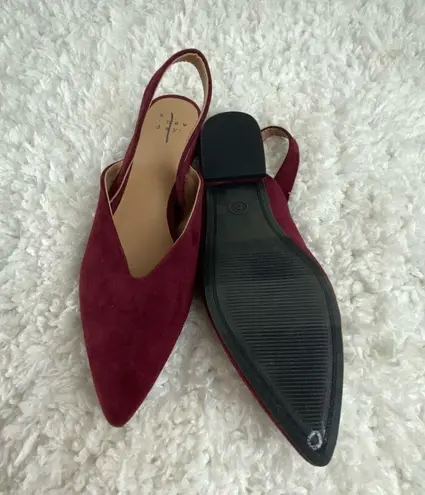 A New Day Cranberry Red Wine Slingback Heel Womens Size 6