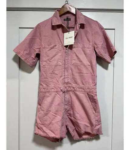 DL1961 Premium Denim Hannah SS Romper Burnt Coral Size M