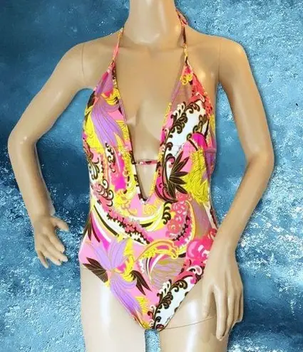Milly Cabana Acapulco Plunge Maillot Swimsuit