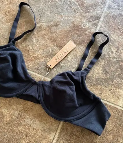 SKIMS Cotton Jersey T-shirt Bra Soot 38A