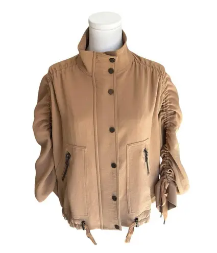 Veronica Beard - Paros Drawstring Jacket Women's Tan Jacket Sz S
