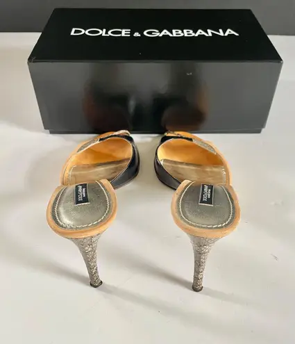 Dolce & Gabbana Slide Heels Camoscio Ayers Stagnola Sz 41 (11)