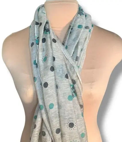 None Sheer Scarf Boho Floral Polka Dot Wrap Tan Green Versatile Beach Sarong Cover Up