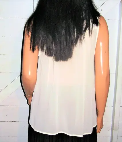 Kardashian Kollection Beige Black Blouse M