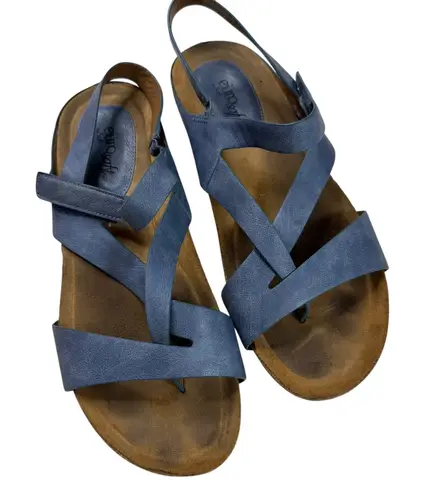 Eurosoft by Sofft Gianetta Blue Strappy Cork Sandals Women's Size 9.5M