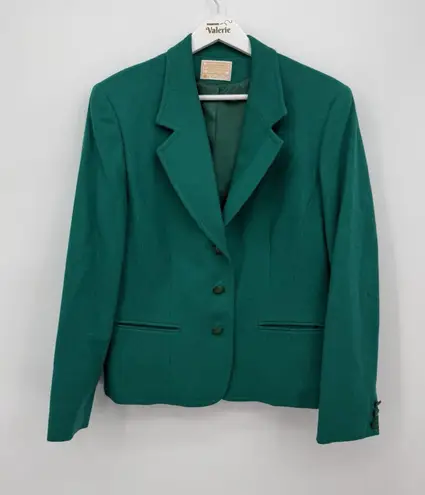Pendleton Vintage Green Wool Blazer Made in USA Business Size 12
