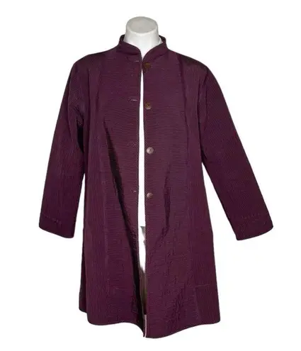 REVERSIBLE Coat Lightweight Nehru Collar Maroon Wine Color LAGENLOOK Fits M
