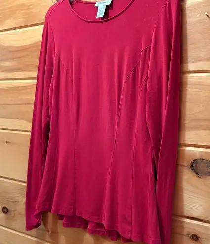 Carmen Marc Valvo Red Relaxed Blouse size M