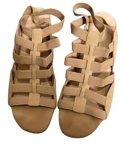 Taryn Rose  Reesa Beige Leather Upper Sandals 9