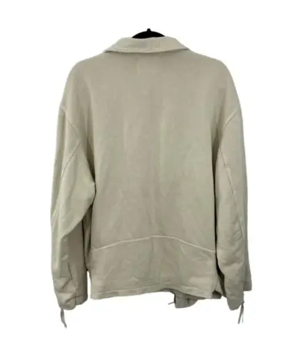 Free People NWT  We The Free Rebel Rebel Cotton Vanilla Creme Moto Jacket Size M