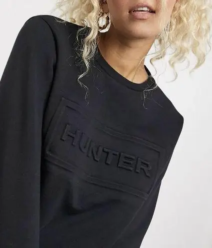 Hunter Target  Sweatshirt Medium Black Long Sleeve Crew Neck Embossed Puff Logo