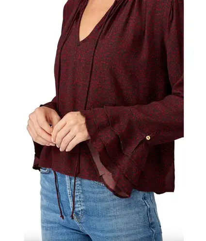 Cleobella Phoebe Ruffle Floral Top Size XS Flowy Boho Whisigoth Office Girly