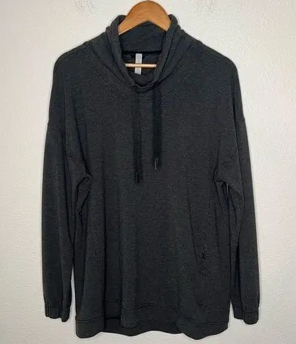 Lululemon  Twisted & Tucked Long Sleeve Heathered Mod Black 12