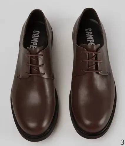 NEW Camper Leather Oxfords Neuman Brown Lace Up Size 9