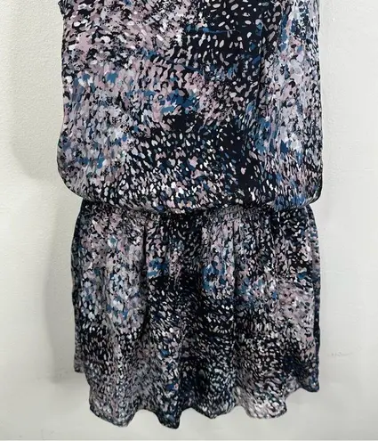 Ramy Brook Multi Color Printed Monae Sleeveless Silk Drop Waist Mini Dress Sz XS