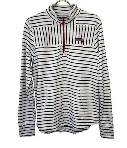 Vineyard Vines  Martha's Shep Shirt USA Flag Stripe Pull Over 1/4 Zip Ladies SM