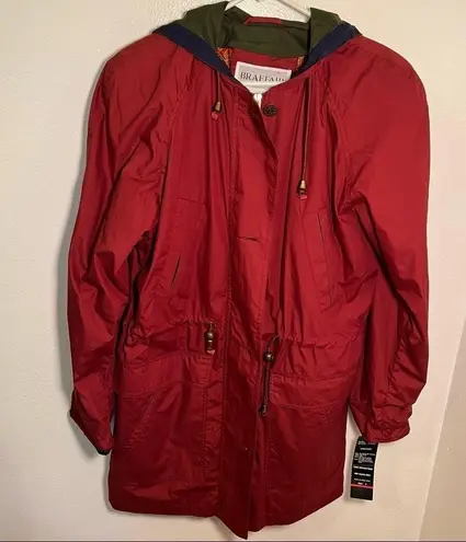 Vintage Braefair Trench Coat Red Size 8