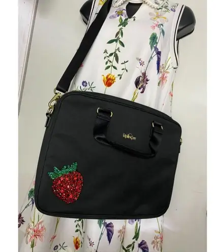 Kipling w/Customized Appliqués Large Blue Tote Bag