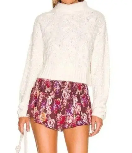 Majorelle Catherine Mini Smocked Skort in Wine Country Small