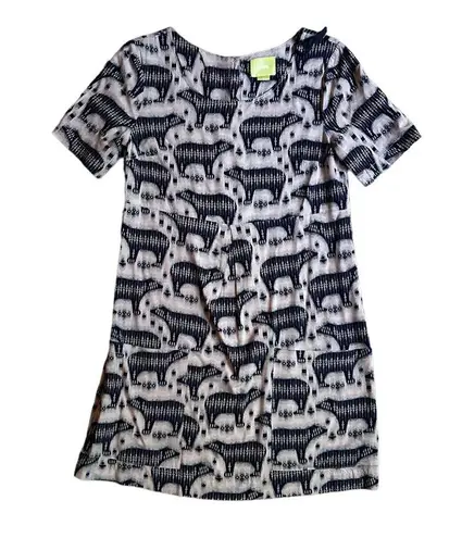 Maeve by Anthropologie Polar Bear Mini Shift Dress with Pockets Size 2 EUC