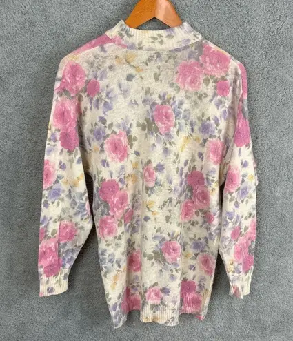 Nordstrom Vintage 80’s Lambswool and Angora Floral Sweater  POV Size S