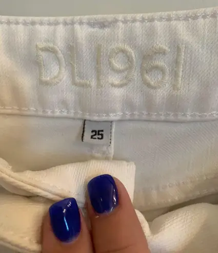 DL1961 Ankle Cropped White Skinny Jeans 