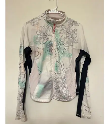 Lululemon RARE  Wmns Sz 6 White Define Forme Jacket Dove & Floral Print - Image 1