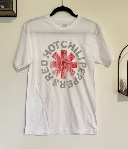 Red Hot Chili Peppers White Crewneck Tee Shirt Short Sleeve Size Small