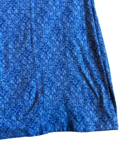 Kuhl Long Sleeve Stretch Dress Blue Boho Print Ruched Comfy Size Small Women's